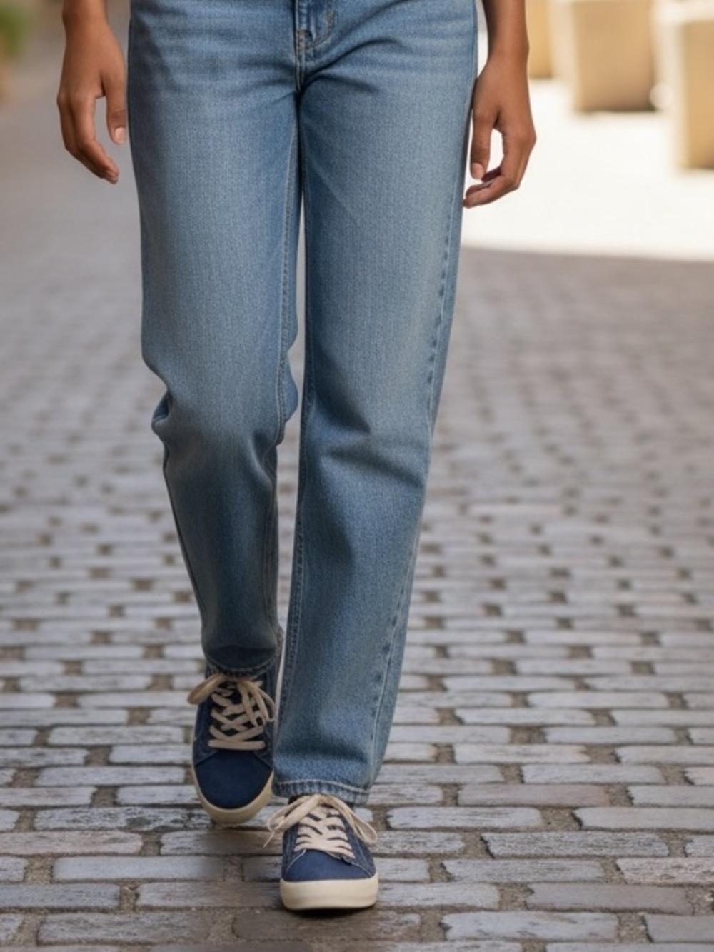 Taos Footwear Navy Canvas Sneakers with Cream Accents